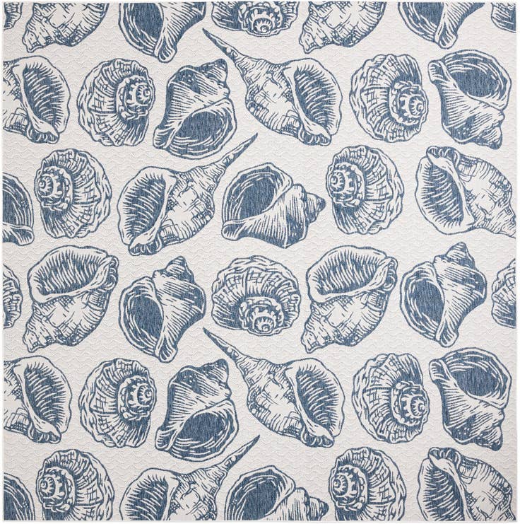 Detail image of 12' x 12' Easy-Clean Coastal Indoor / Outdoor Square Rug