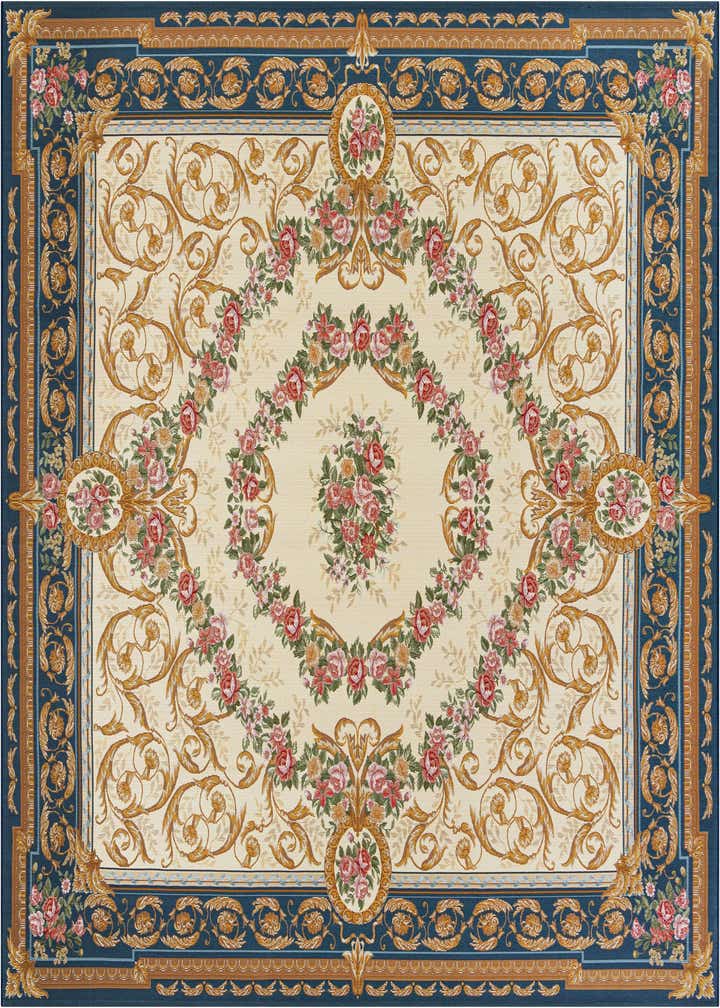 10' x 10' Easy-Clean Traditional Indoor / Outdoor Square Rug