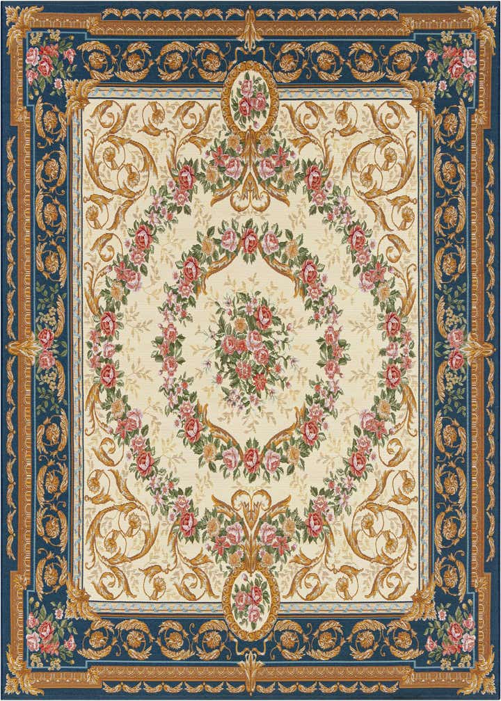 7' 10 x 7' 10 Easy-Clean Traditional Indoor / Outdoor Square Rug