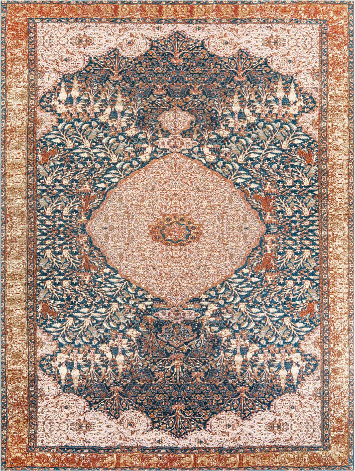 Detail image of 10' x 13' Easy-Clean Traditional Indoor / Outdoor Rug