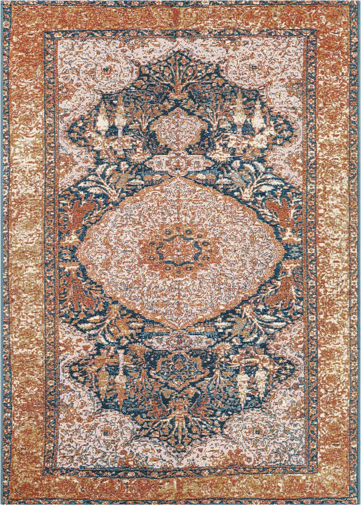4' x 6' Easy-Clean Traditional Indoor / Outdoor Rug