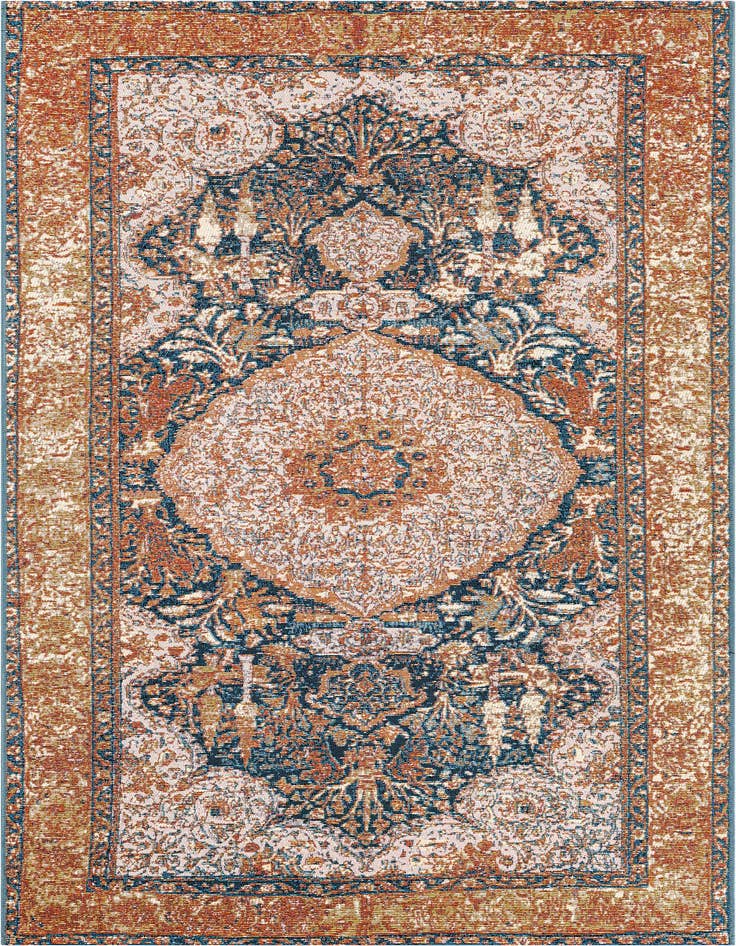 Detail image of 4' x 6' Easy-Clean Traditional Indoor / Outdoor Rug