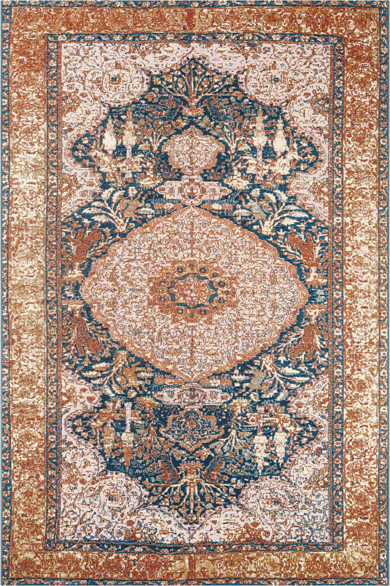 6' x 9' Easy-Clean Traditional Indoor / Outdoor Rug