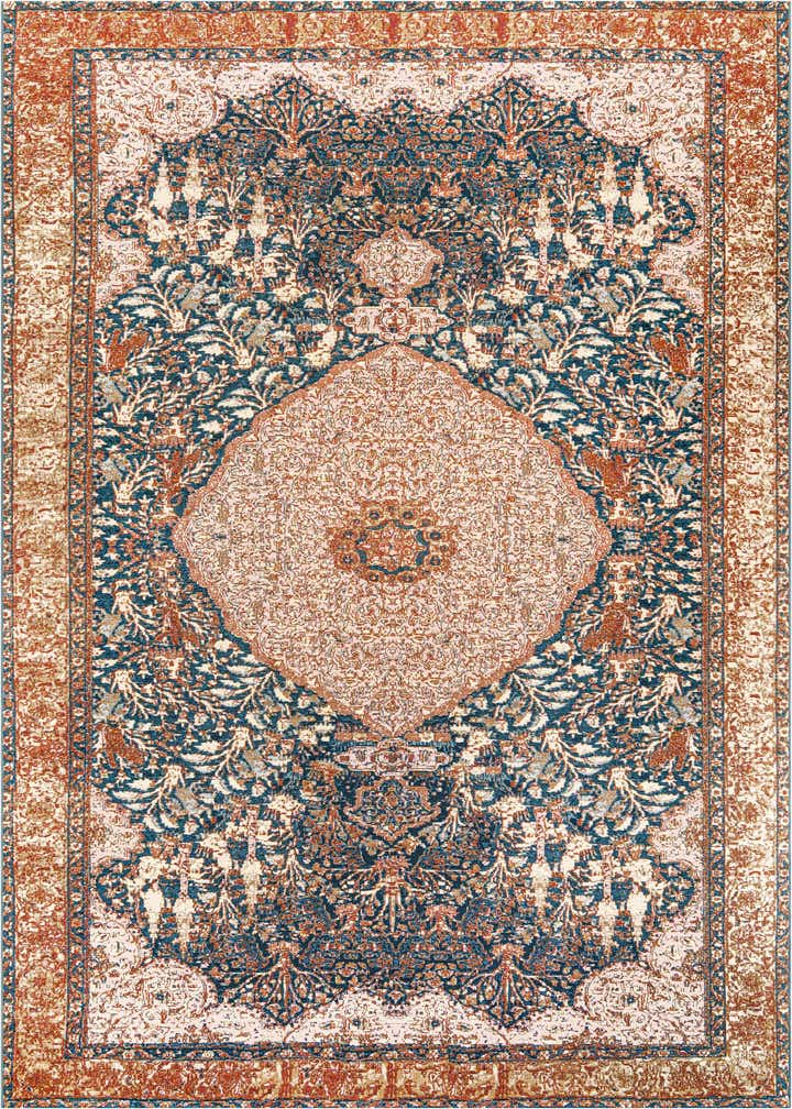 9' x 12' Easy-Clean Traditional Indoor / Outdoor Rug