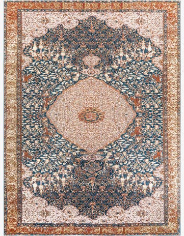 10' x 13' Easy-Clean Traditional Indoor / Outdoor Rug