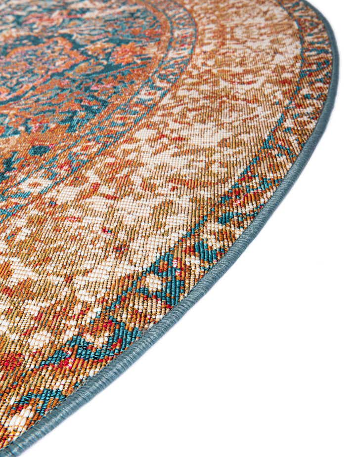10' x 10' Easy-Clean Traditional Indoor / Outdoor Round Rug