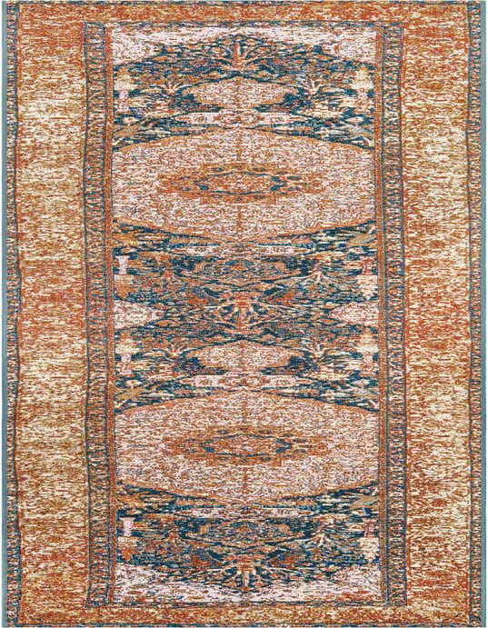 2' 7 x 10' Easy-Clean Traditional Indoor / Outdoor Runner Rug