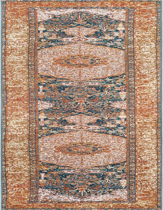 Detail image of 2' 7 x 10' Easy-Clean Traditional Indoor / Outdoor Runner Rug
