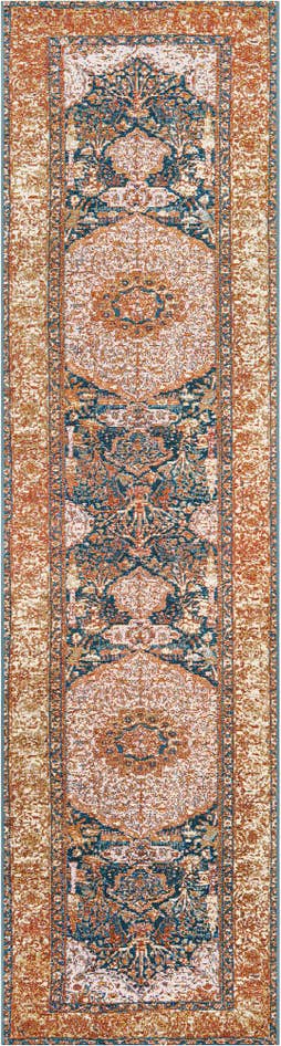 Detail image of 2' 7 x 10' Easy-Clean Traditional Indoor / Outdoor Runner Rug