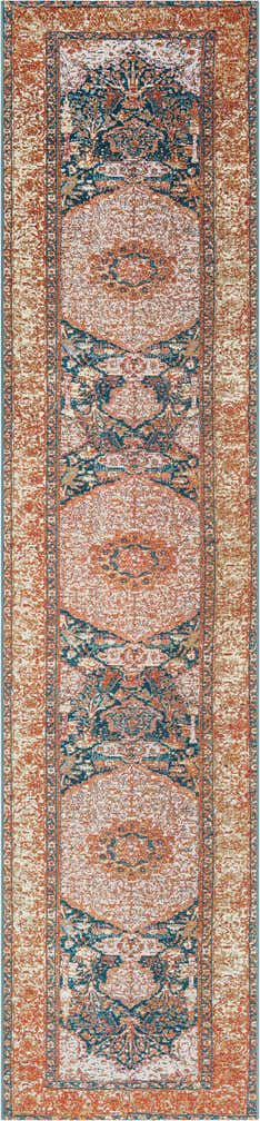 2' 7 x 12' Easy-Clean Traditional Indoor / Outdoor Runner Rug