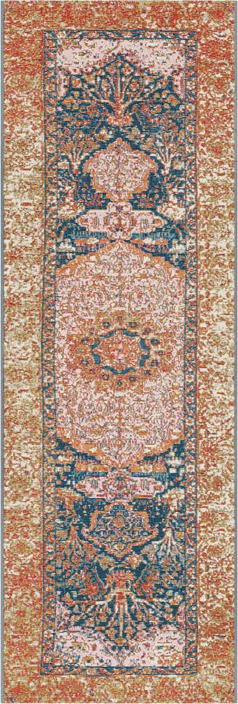 2' x 6' Easy-Clean Traditional Indoor / Outdoor Runner Rug