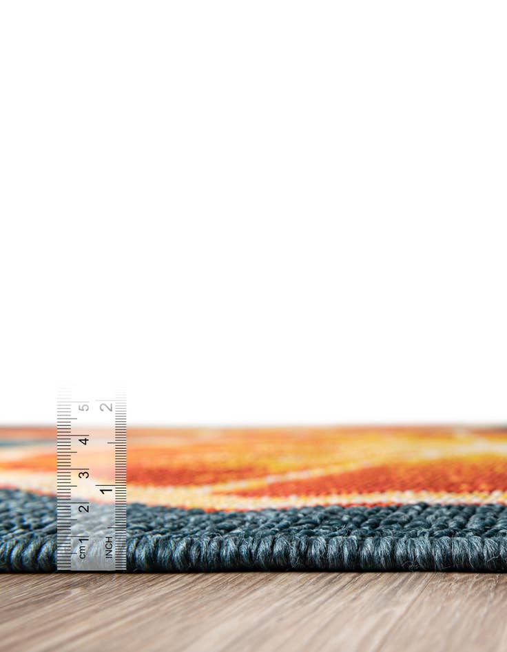 Detail image of 5' 3 x 8'  Washable Modern Indoor / Outdoor Rug