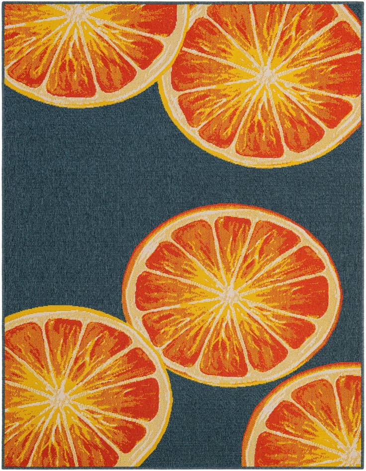 Detail image of 5' 3 x 8' Easy-Clean Modern Indoor / Outdoor Rug