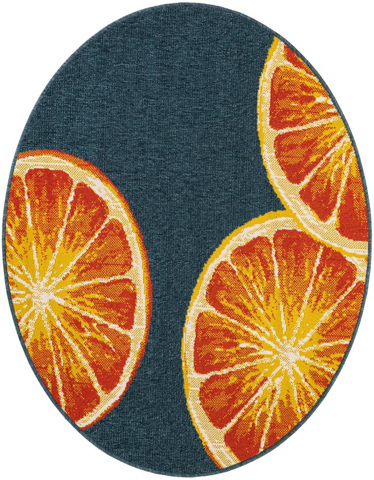Detail image of 4' x 4' Easy-Clean Modern Indoor / Outdoor Round Rug