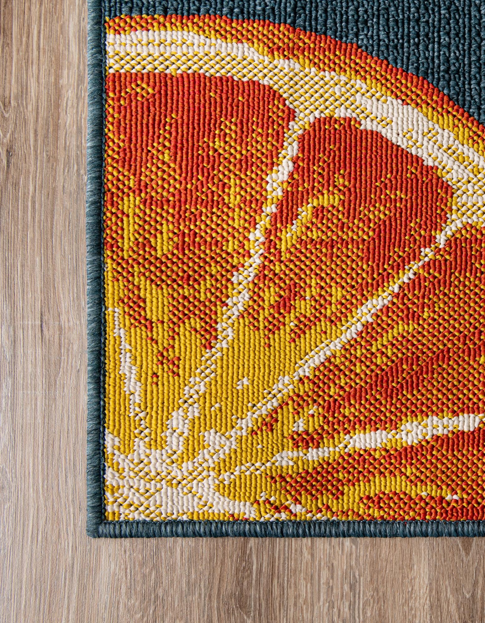 2' 7 x 10' Easy-Clean Modern Indoor / Outdoor Runner Rug