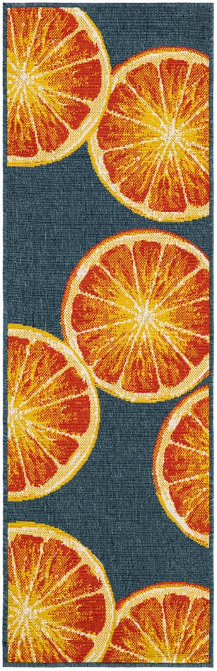 Detail image of 2' x 6' Easy-Clean Modern Indoor / Outdoor Runner Rug