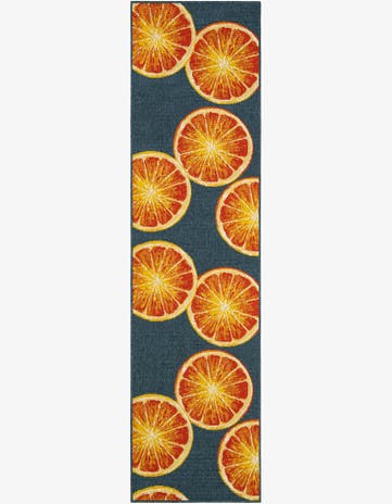 2' 7 x 10' Easy-Clean Modern Indoor / Outdoor Runner Rug