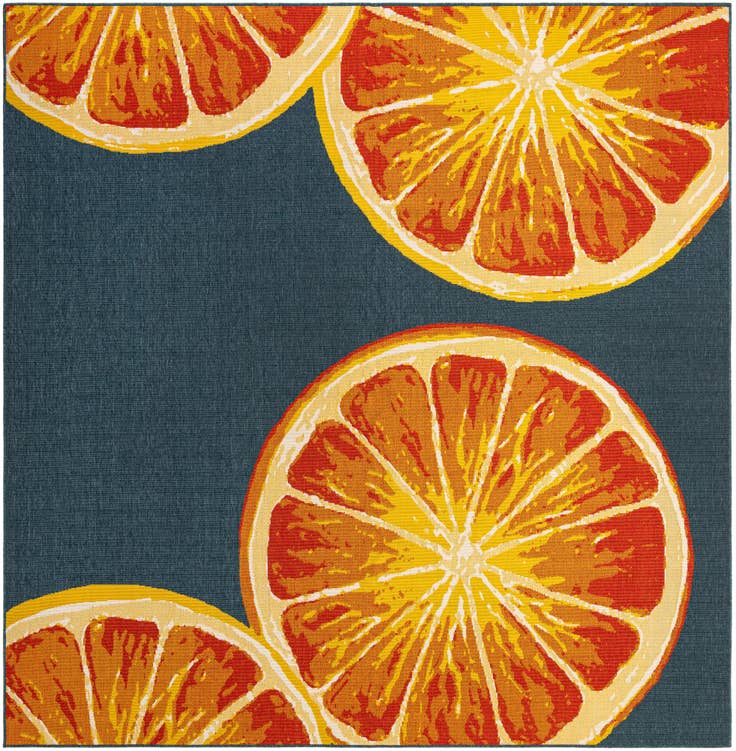 Detail image of 10' x 10' Easy-Clean Modern Indoor / Outdoor Square Rug