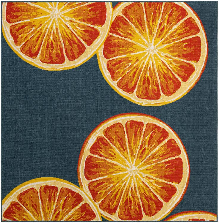Detail image of 7' 10 x 7' 10 Easy-Clean Modern Indoor / Outdoor Square Rug
