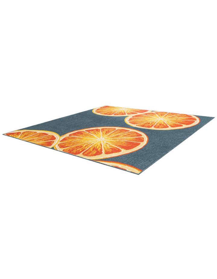 7' 10 x 7' 10 Easy-Clean Modern Indoor / Outdoor Square Rug