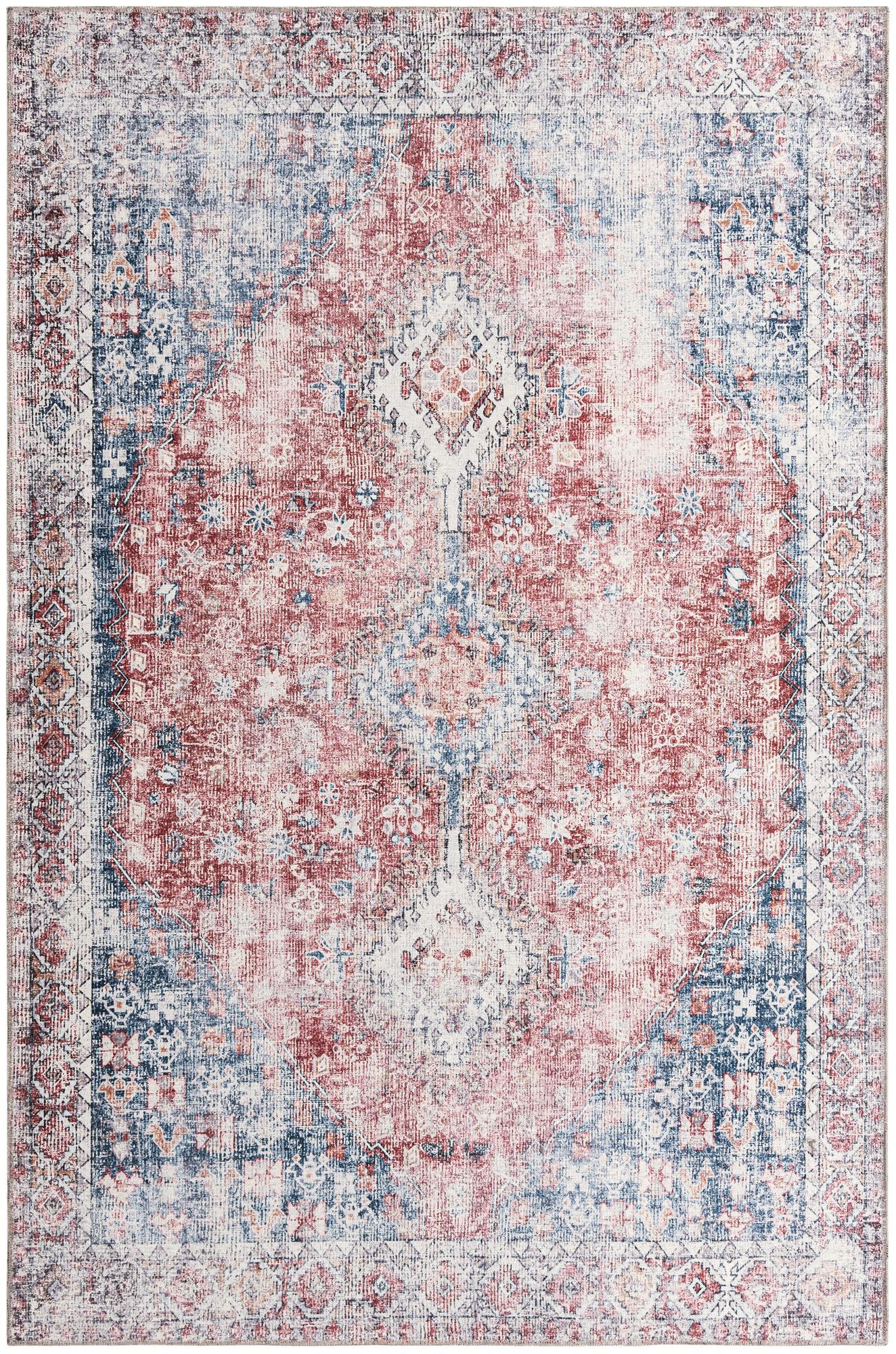 Rug Navy Blue and Red Swatch link