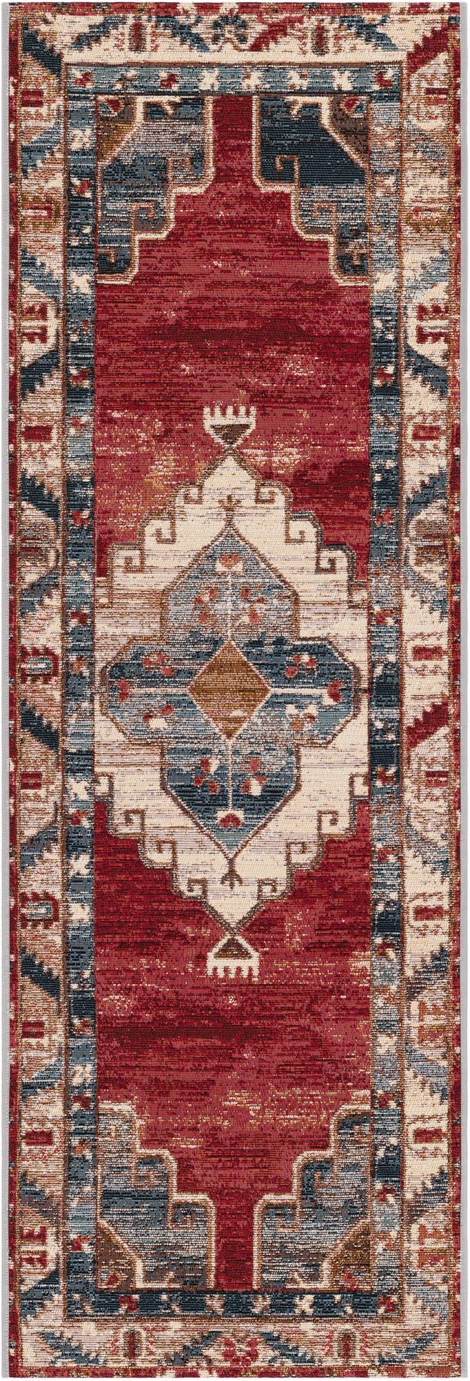 2' x 6' Easy-Clean Traditional Indoor / Outdoor Runner Rug
