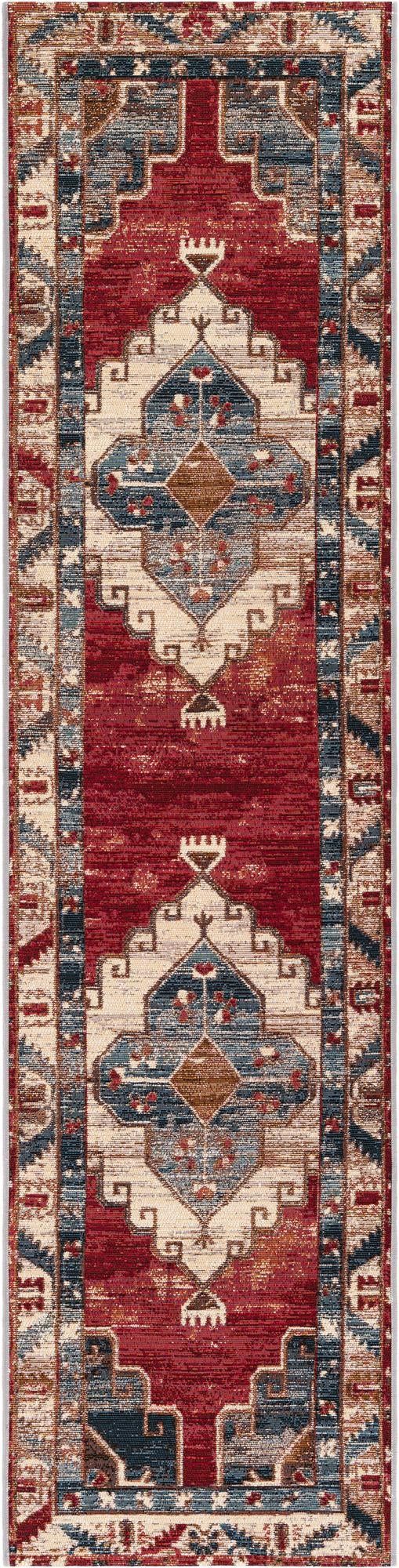 2' x 8' Easy-Clean Traditional Indoor / Outdoor Runner Rug