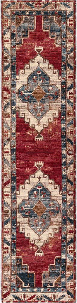 2' x 8' Easy-Clean Traditional Indoor / Outdoor Runner Rug