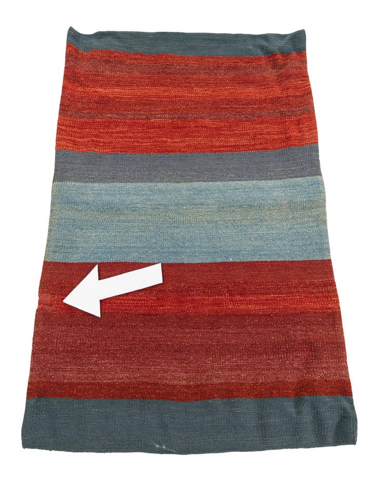 Detail image of 2' 5 x 2' 5  Hand Woven Pillow Wool Square Rug