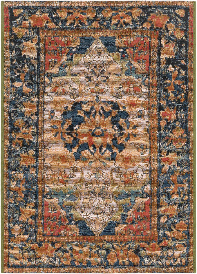 Detail image of 2' x 3' Easy-Clean Traditional Indoor / Outdoor Rug