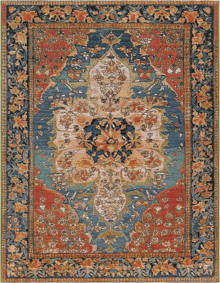 Detail image of 5' x 7' Easy-Clean Traditional Indoor / Outdoor Rug