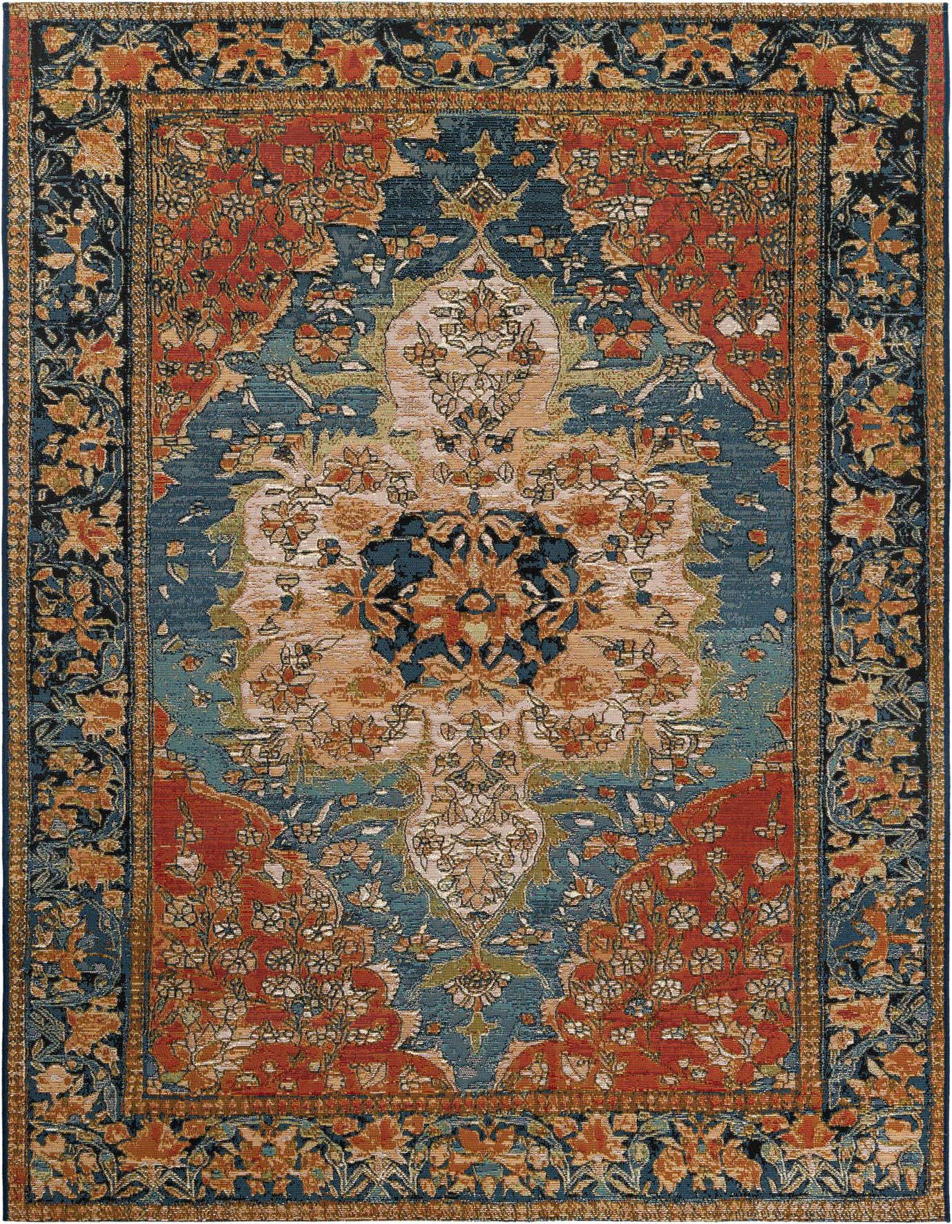 5' x 8' Easy-Clean Traditional Indoor / Outdoor Rug