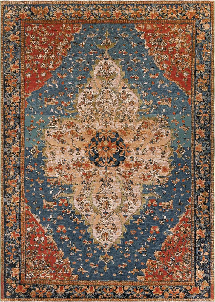 9' x 12' Easy-Clean Traditional Indoor / Outdoor Rug