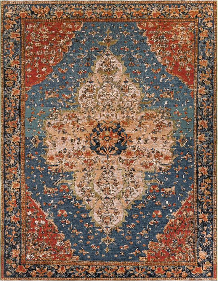 Detail image of 9' x 12' Easy-Clean Traditional Indoor / Outdoor Rug