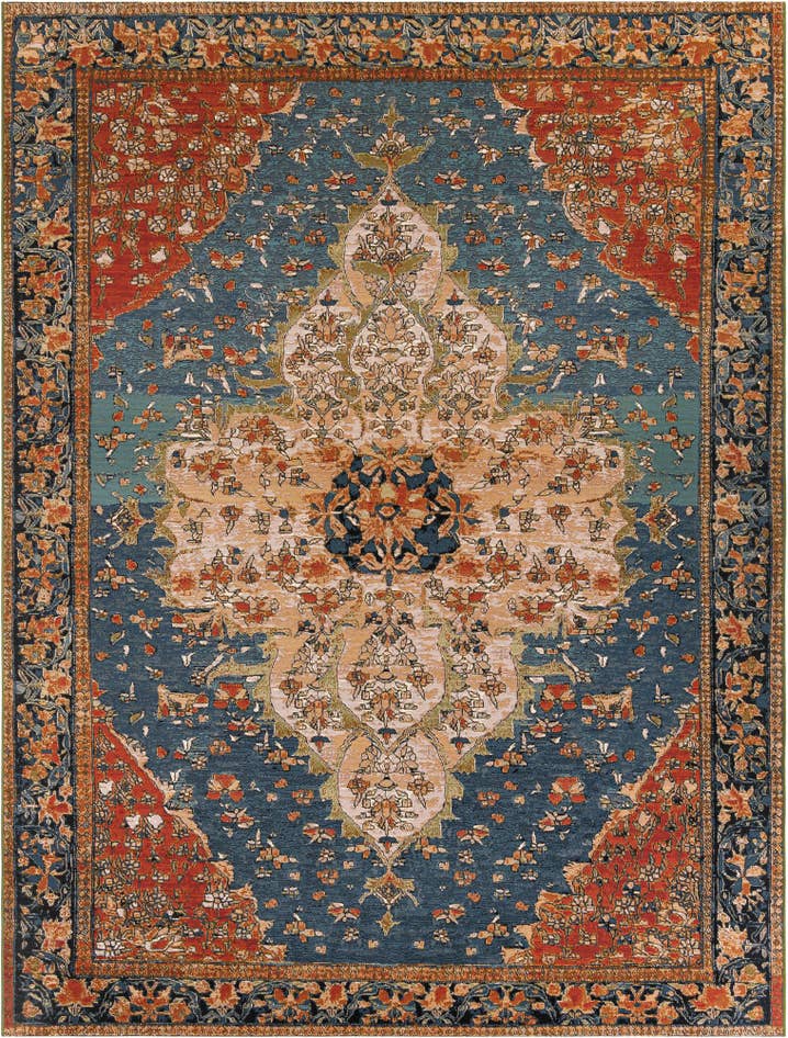 Detail image of 9' x 12' Easy-Clean Traditional Indoor / Outdoor Rug