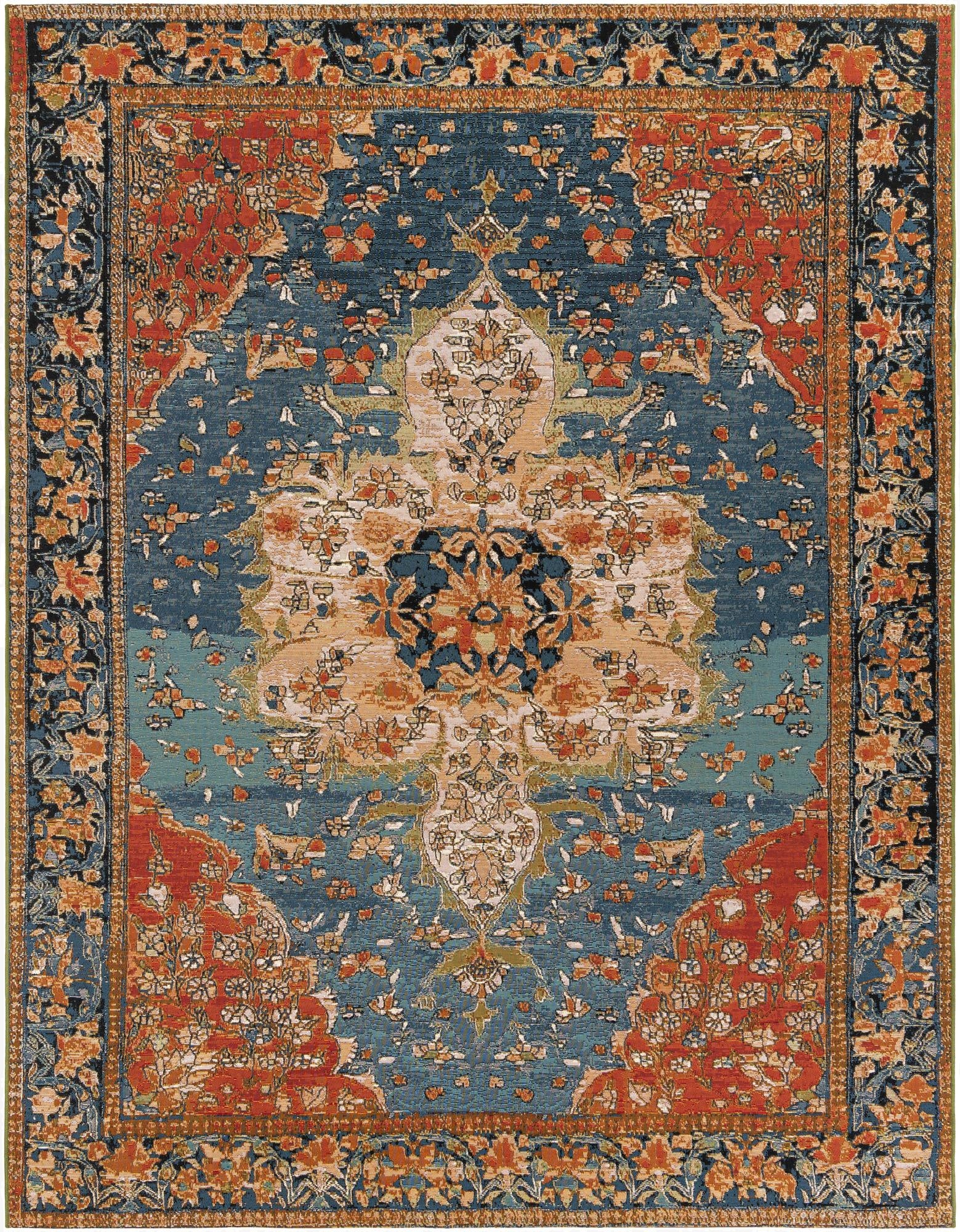 Primary image 7' 10 x 10'  Washable Traditional Indoor / Outdoor Rug