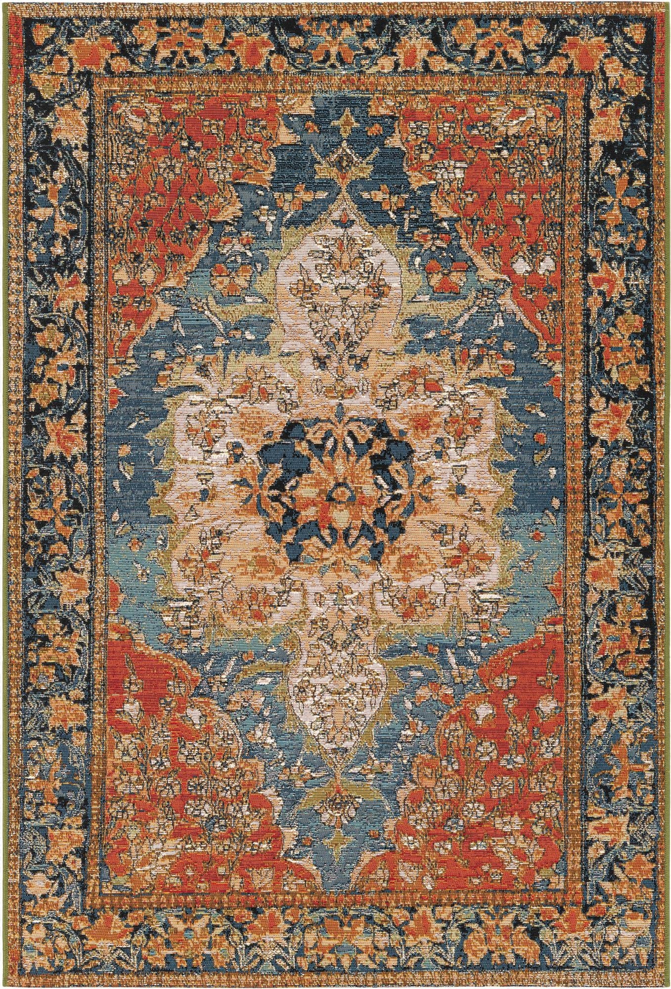 4' x 6'  Washable Traditional Indoor / Outdoor Rug
