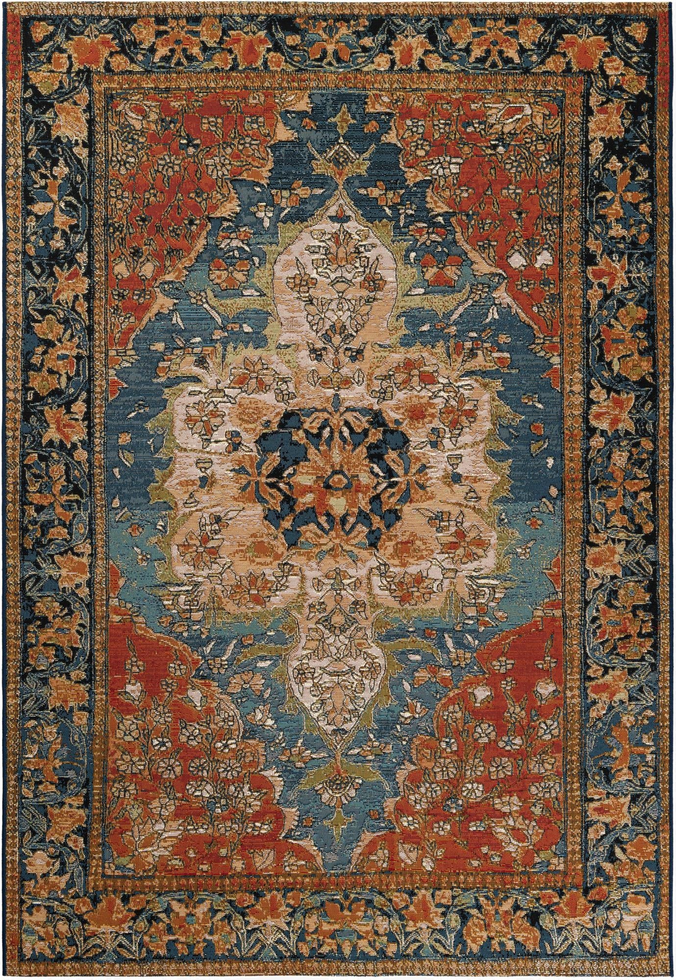 5' x 8'  Washable Traditional Indoor / Outdoor Rug