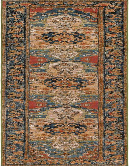 2' 7 x 12' Easy-Clean Traditional Indoor / Outdoor Runner Rug