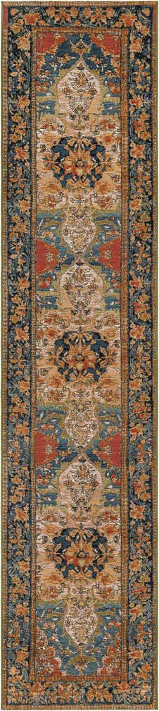 2' 7 x 12' Easy-Clean Traditional Indoor / Outdoor Runner Rug
