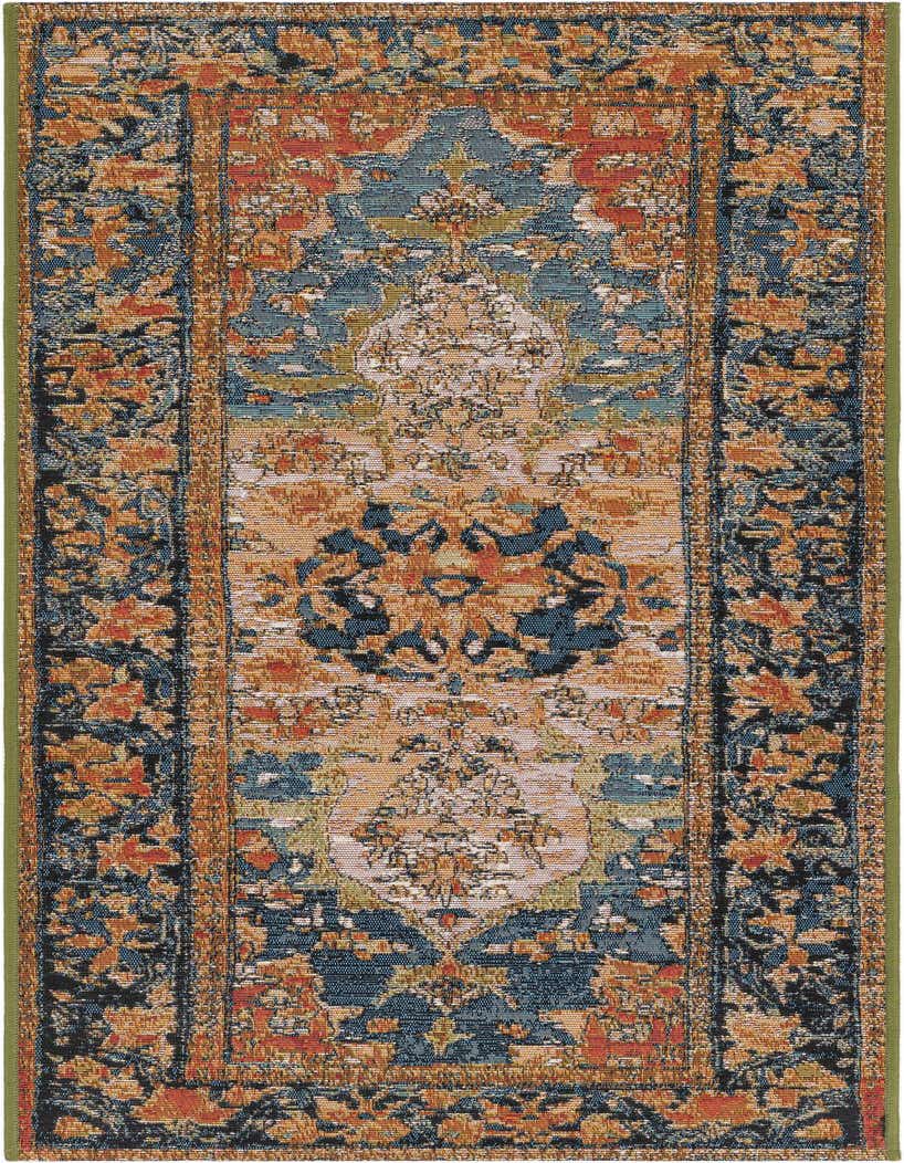 2' x 5' Easy-Clean Traditional Indoor / Outdoor Runner Rug