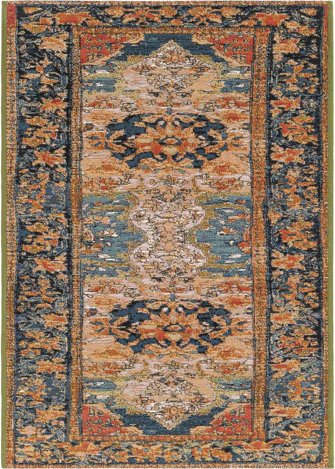 2' x 6' Easy-Clean Traditional Indoor / Outdoor Runner Rug