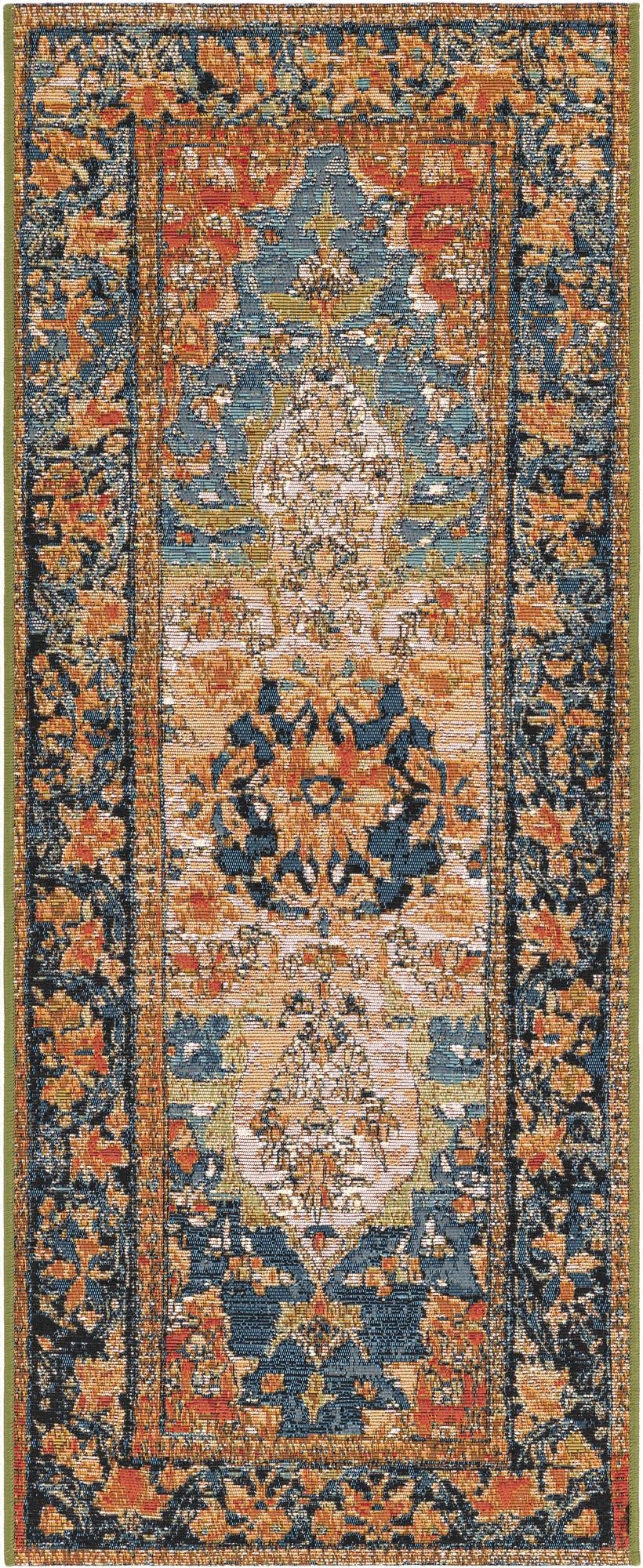 2' x 5'  Washable Traditional Indoor / Outdoor Runner Rug