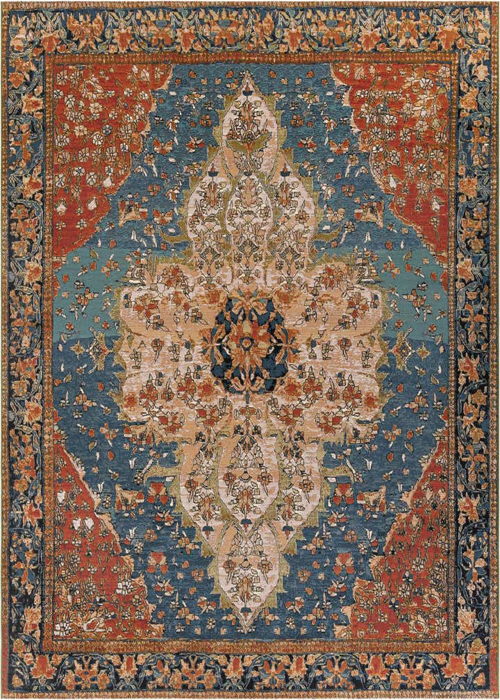 10' x 10' Easy-Clean Traditional Indoor / Outdoor Square Rug