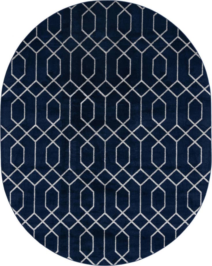 Detail image of 7' 10 x 10' Marilyn Monroe™ Glam Trellis Oval Rug