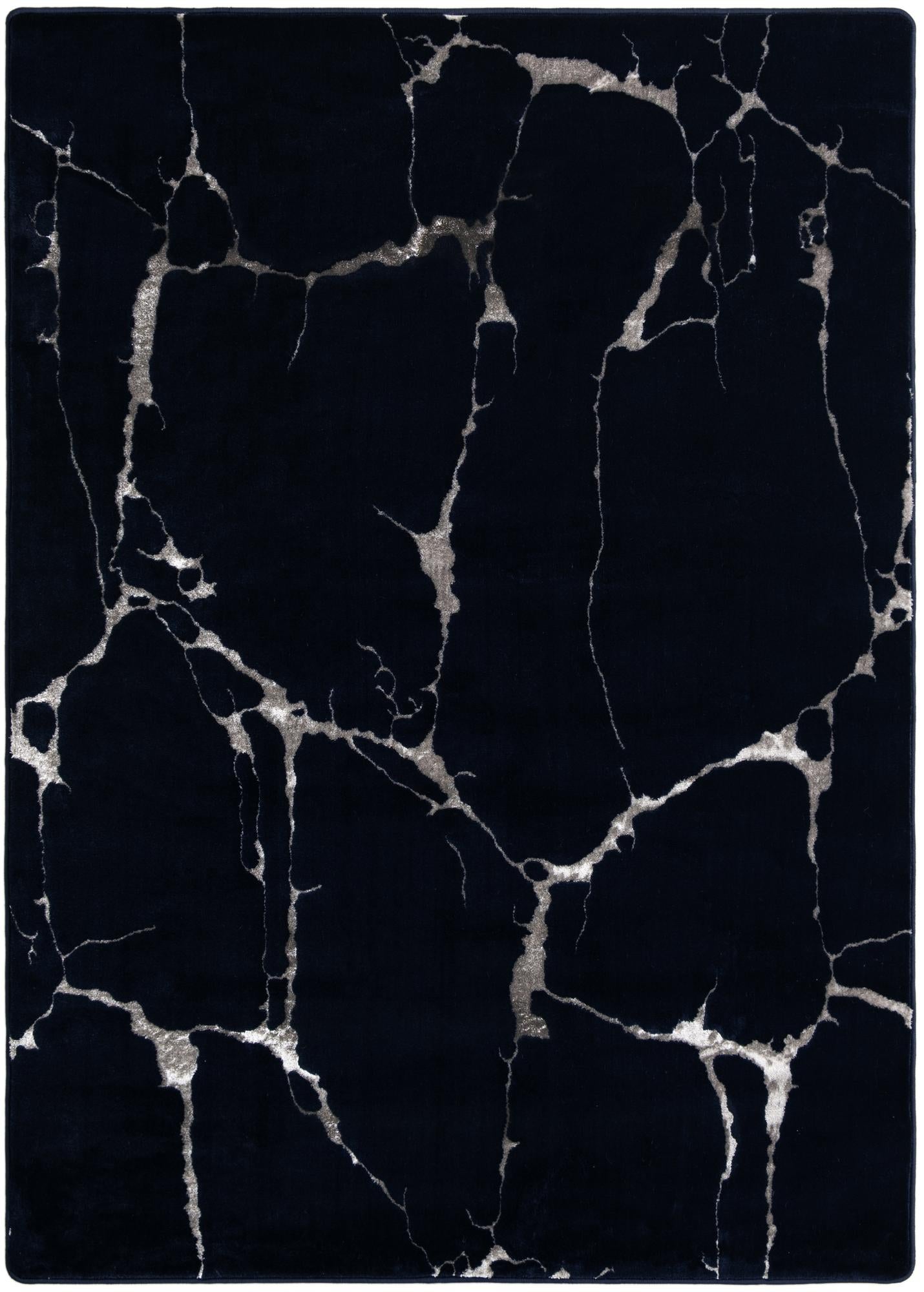 Rug Navy Blue and Silver Swatch link