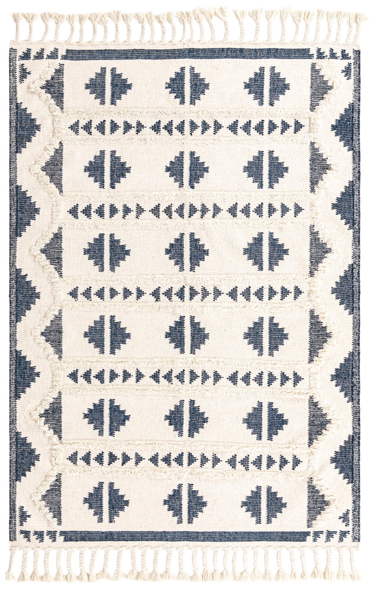 Rug Navy Blue and White Swatch link