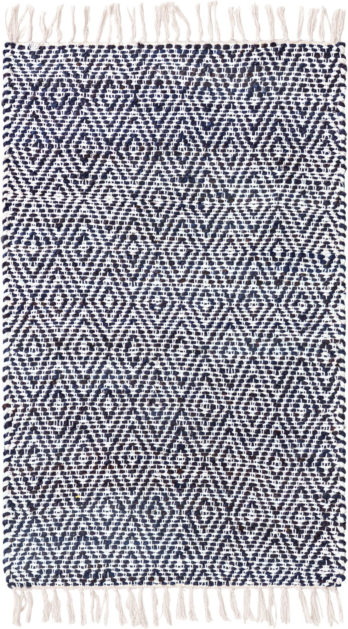 Rug Navy Blue and White Swatch link