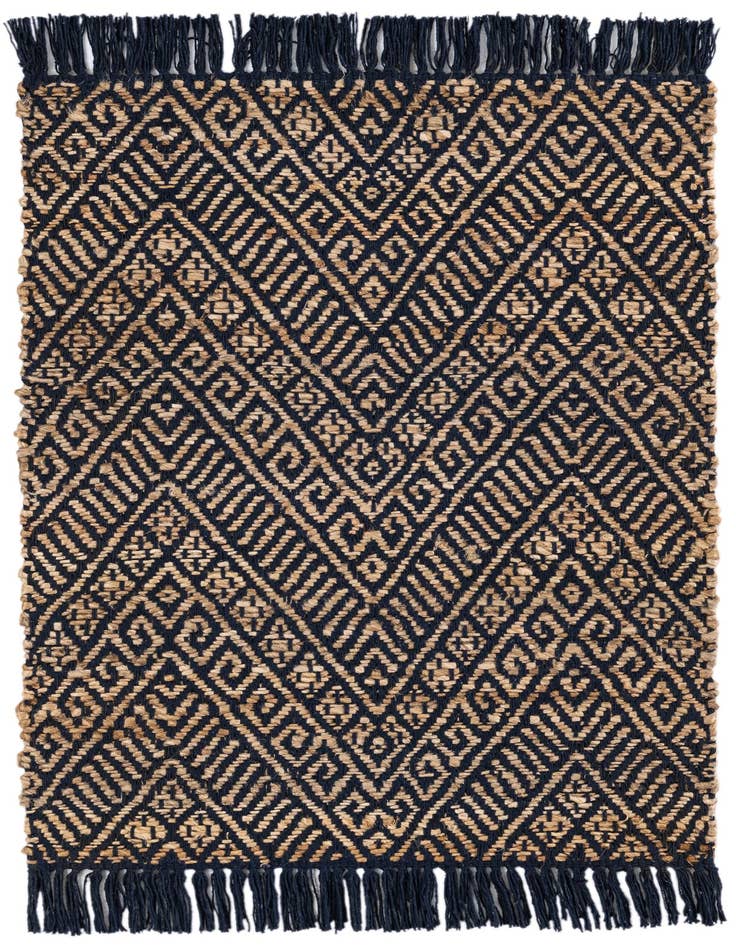 Detail image of 2' x 3' 1  Hand Braided Jute Rug