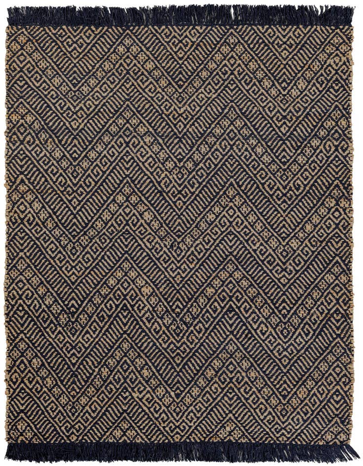 Detail image of 4' 1 x 6' 1  Hand Braided Jute Rug